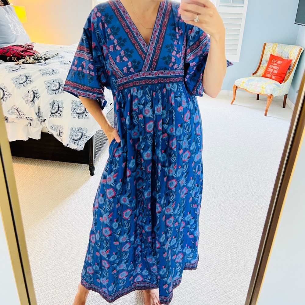 La Plage cotton printed maxi dress. Size 4/6